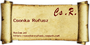 Csonka Rufusz névjegykártya